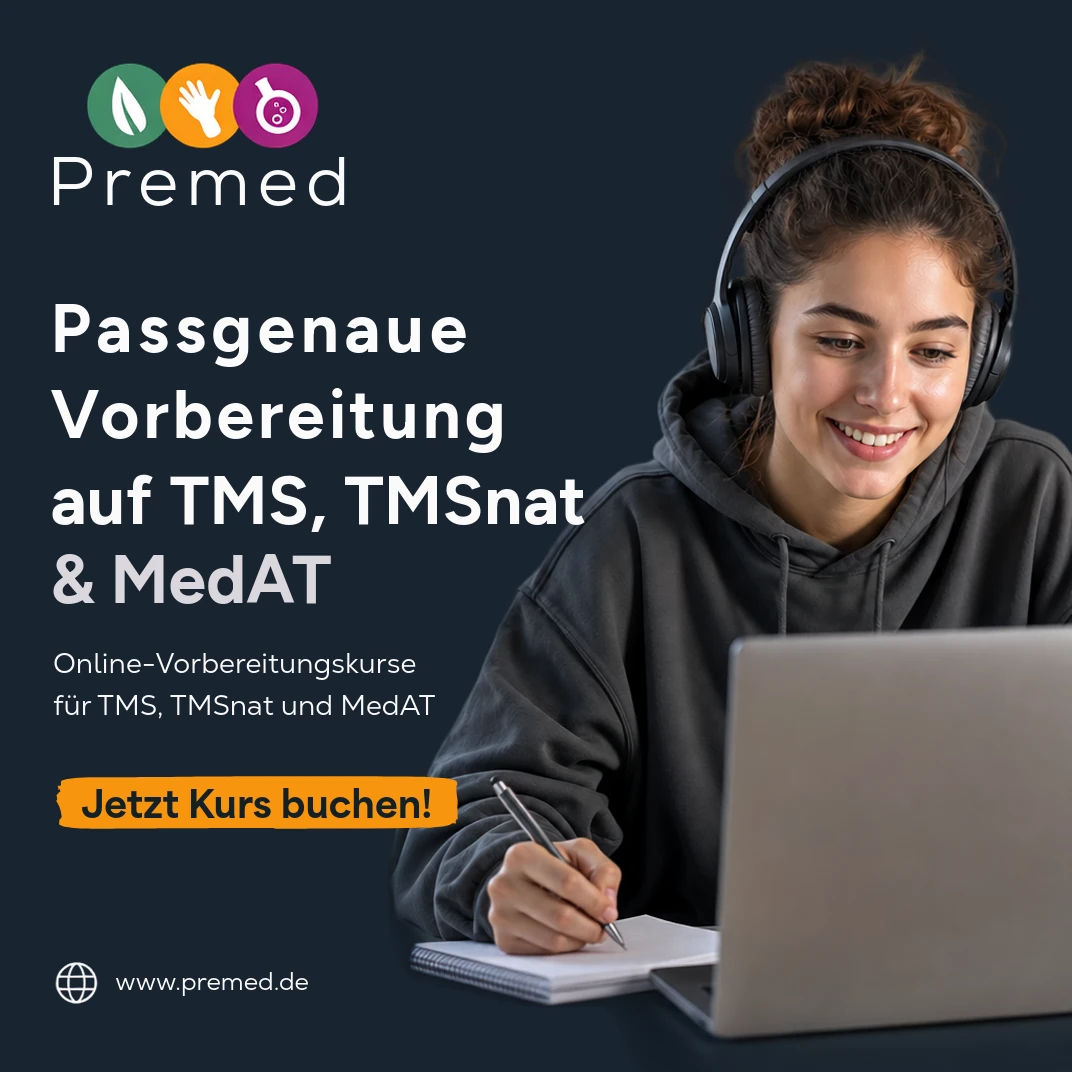 Passgenaue Vorbereitung auf TMS, TMSnat und MedAT – PreMed