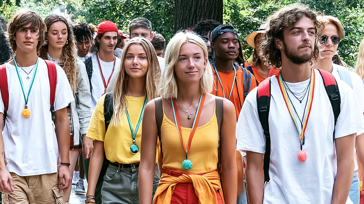 Internationale Studierendengruppe auf einem sonnigen europäischen Campus – Campusleben in Riga, Rijeka und Nikosia