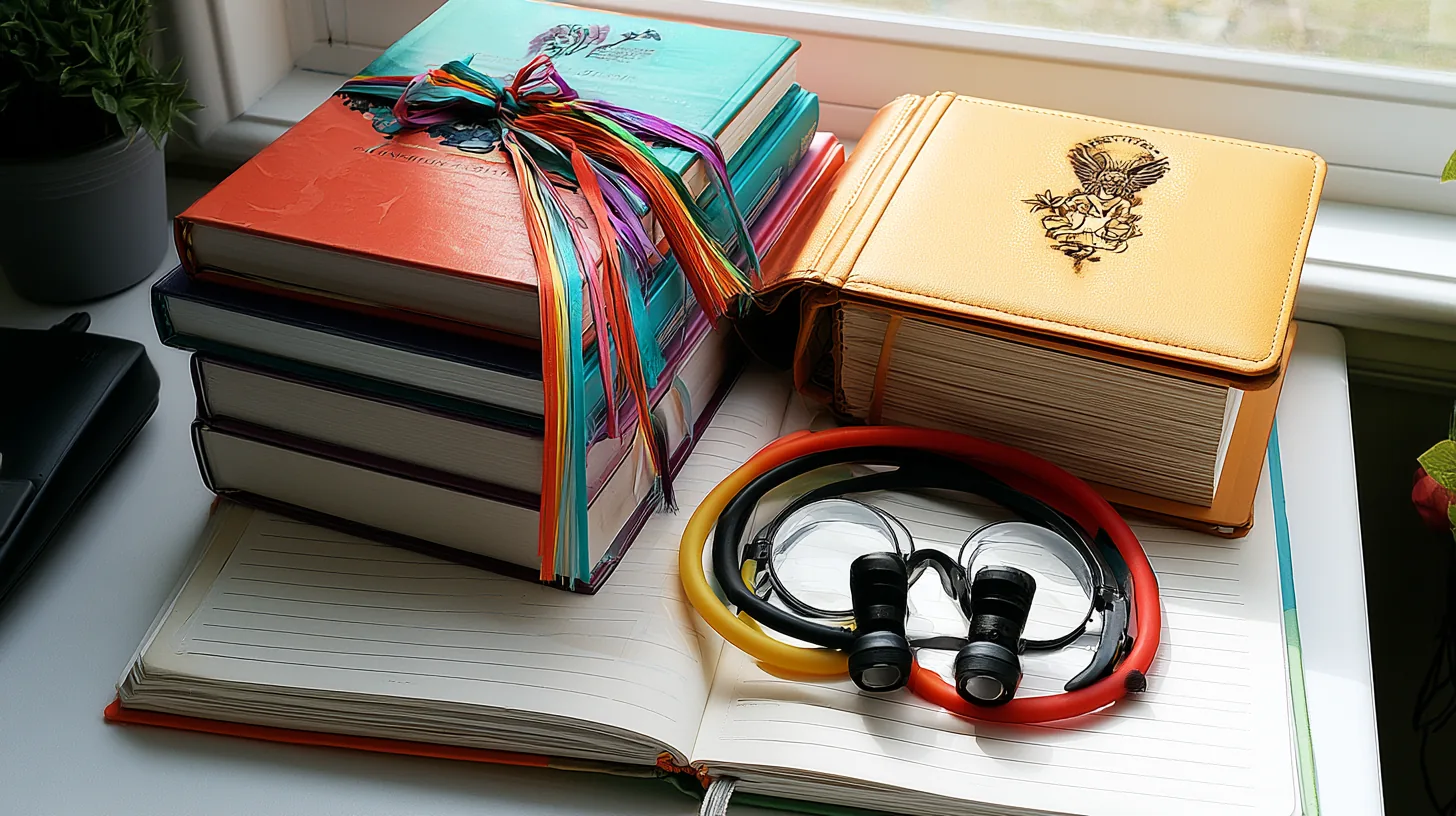 Fachbücher, Zertifikatsmappe und Lupenbrille auf einem Schreibtisch – Fachzahnarzt werden: Alle Weiterbildungen im Überblick