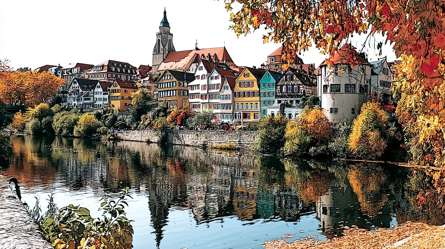 Deutsche Universitätsstadt am Wasser im goldenen Abendlicht – Die schönsten Unistädte für Zahnmedizin
